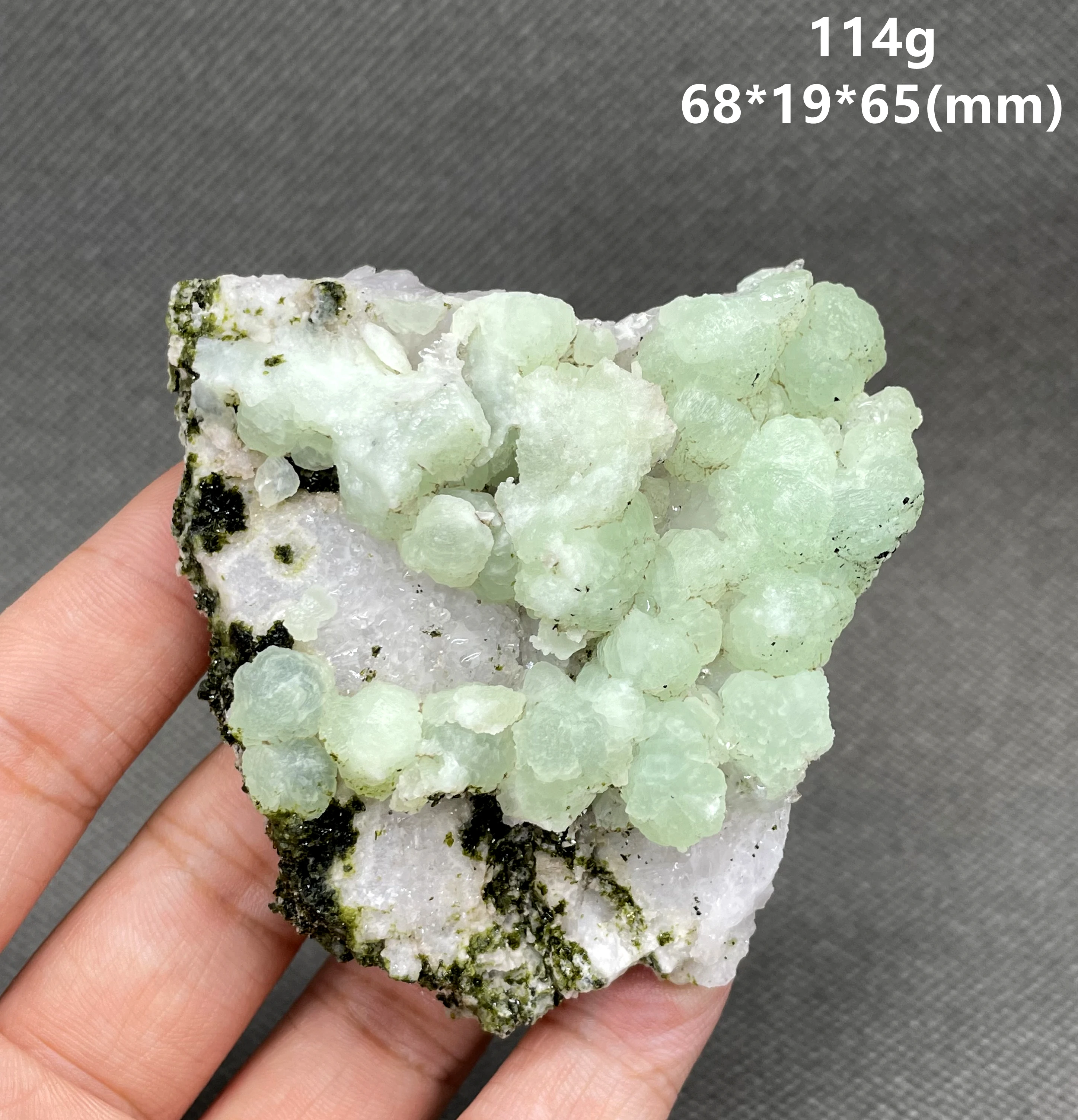 

NEW! 100% Natural rare Prehnite and crystal symbiosis Mineral Specimens stones and crystals healing crystals quartz