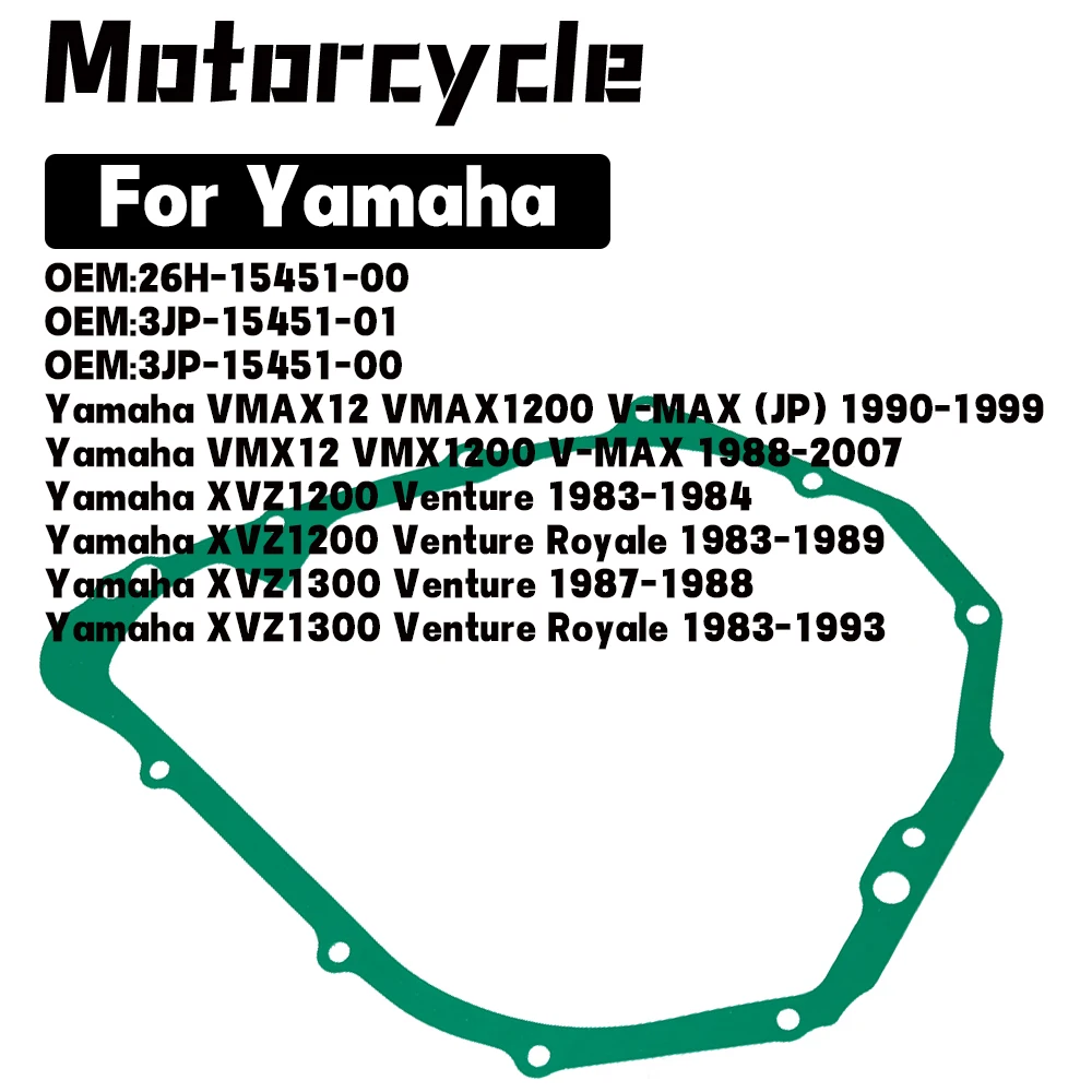 Engine Cover Gasket For Yamaha XVZ1200 XVZ1300 Venture Royale VMX12 VMX1200 VMAX12 VMAX1200 V-MAX 26H-15451-00 3JP-15451-01