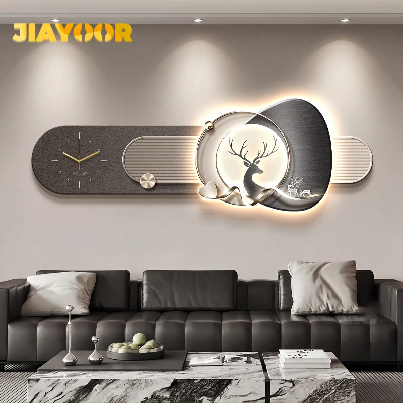 Modern Creative LED Wall Clock Lamps Mural Lighting Corridor Living Room Entrance Staircase Lustre Indoor Home Decoration Lights