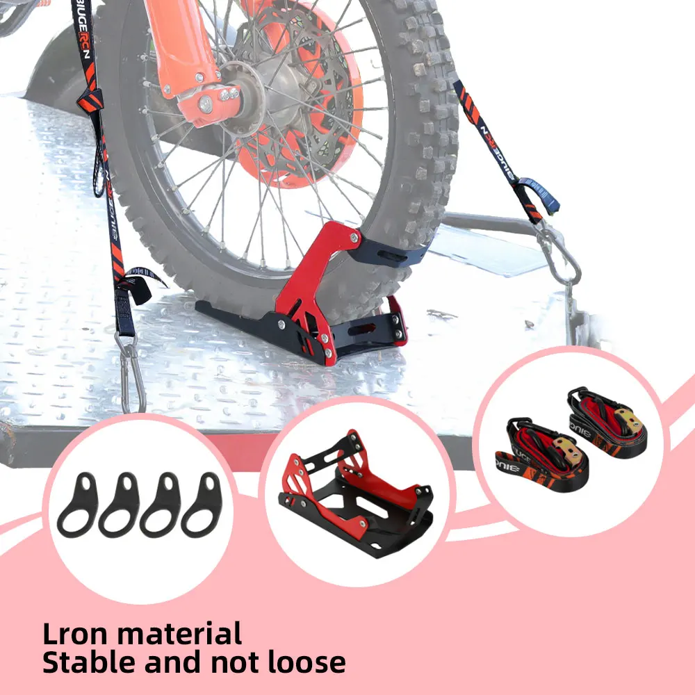 Motorrad Anhänger Heavy-duty IRON Vorderrad Stehen rad Chock Aufrecht Für Montieren Anhänger rack Parkplatz Festen Rahmen Dirt Bike