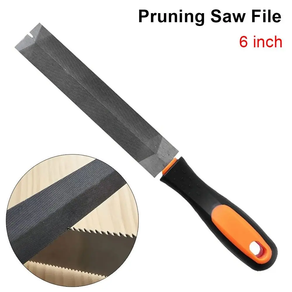 1Pcs Durable Rhombic Pruning Saw File Triangle Metal Wood Rasp 6 Inch T12 Bearing Steel Woodworking Hand Tool for Sharpening Saw