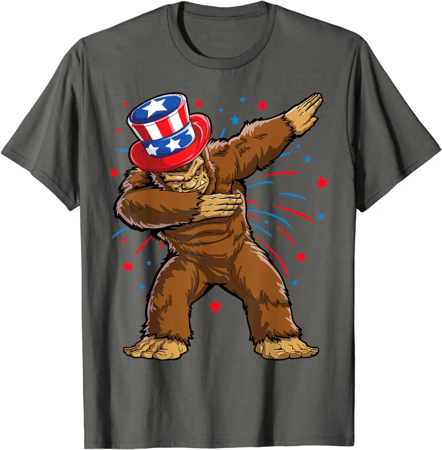 Tupfen Bigfoot 4. von July Shirts Sasquatch American Flag T-Shirt