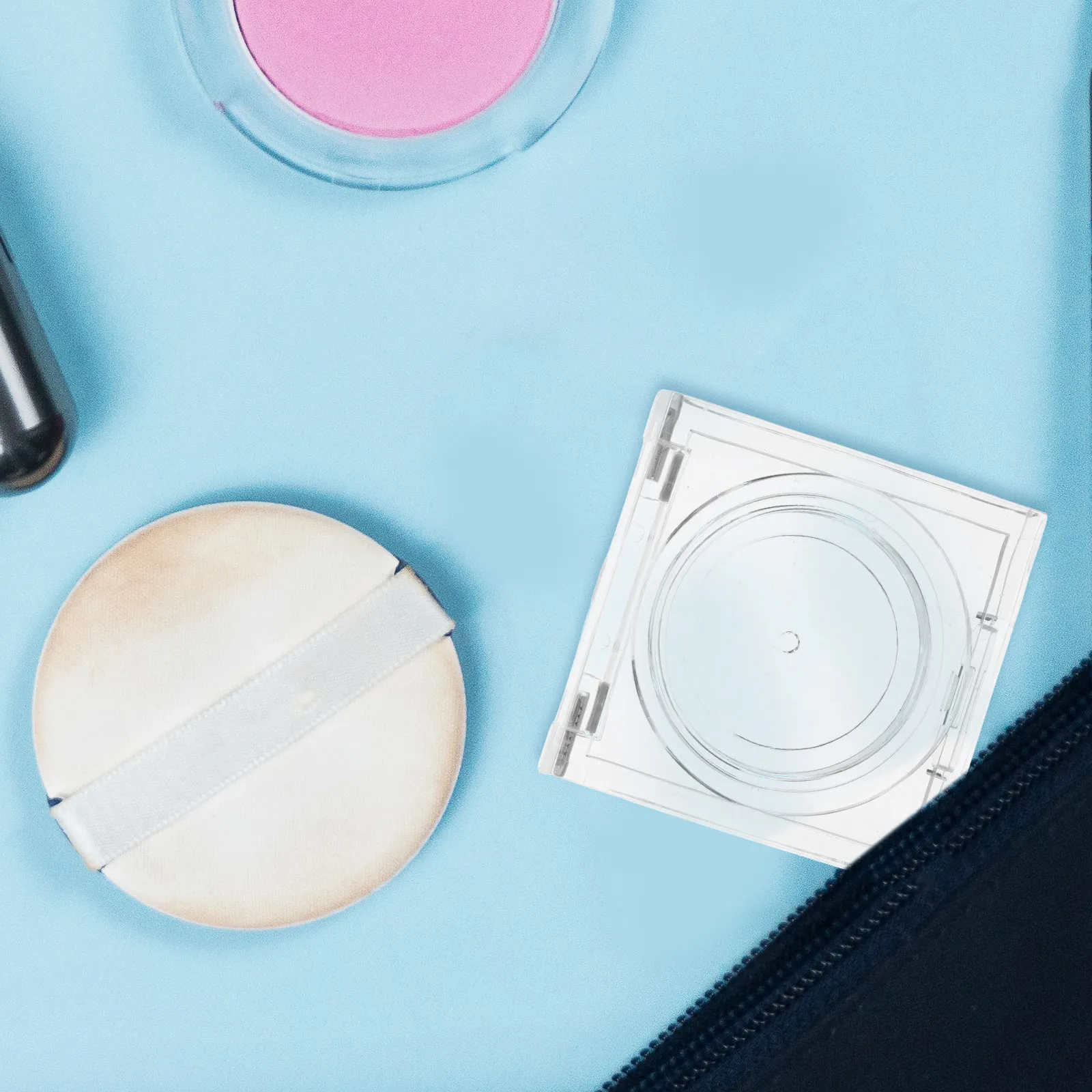 

3Pcs Concealer Sample Palette Clear Lipstick Tray Organizer Empty Eyeshadow Box Refillable Makeup Storage Portable Case