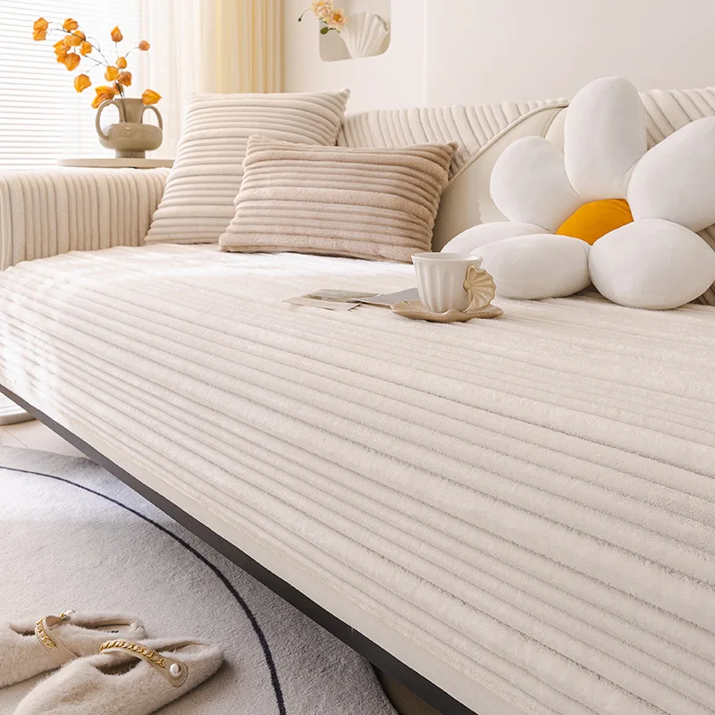 Lamb Plush Sofa Cushion Autumn and Winter New Thickened Four Seasons Universal Cushion Anti-slip Cover Cover Cloth Towel