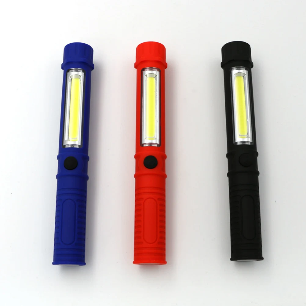 

Cob Led Work Pen Mini Repair Flashlight Multifunction Magnetic Clip Lightweight 49G Red Pocket Size For Camping Biking Cob Torch