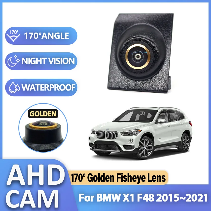 

AHD 1920*1080P Golden Fisheye Car Front View Grille Camera Full HD For BMW X1 F48 2015 2016 2017 2018 2019 2020 2021 Waterproof