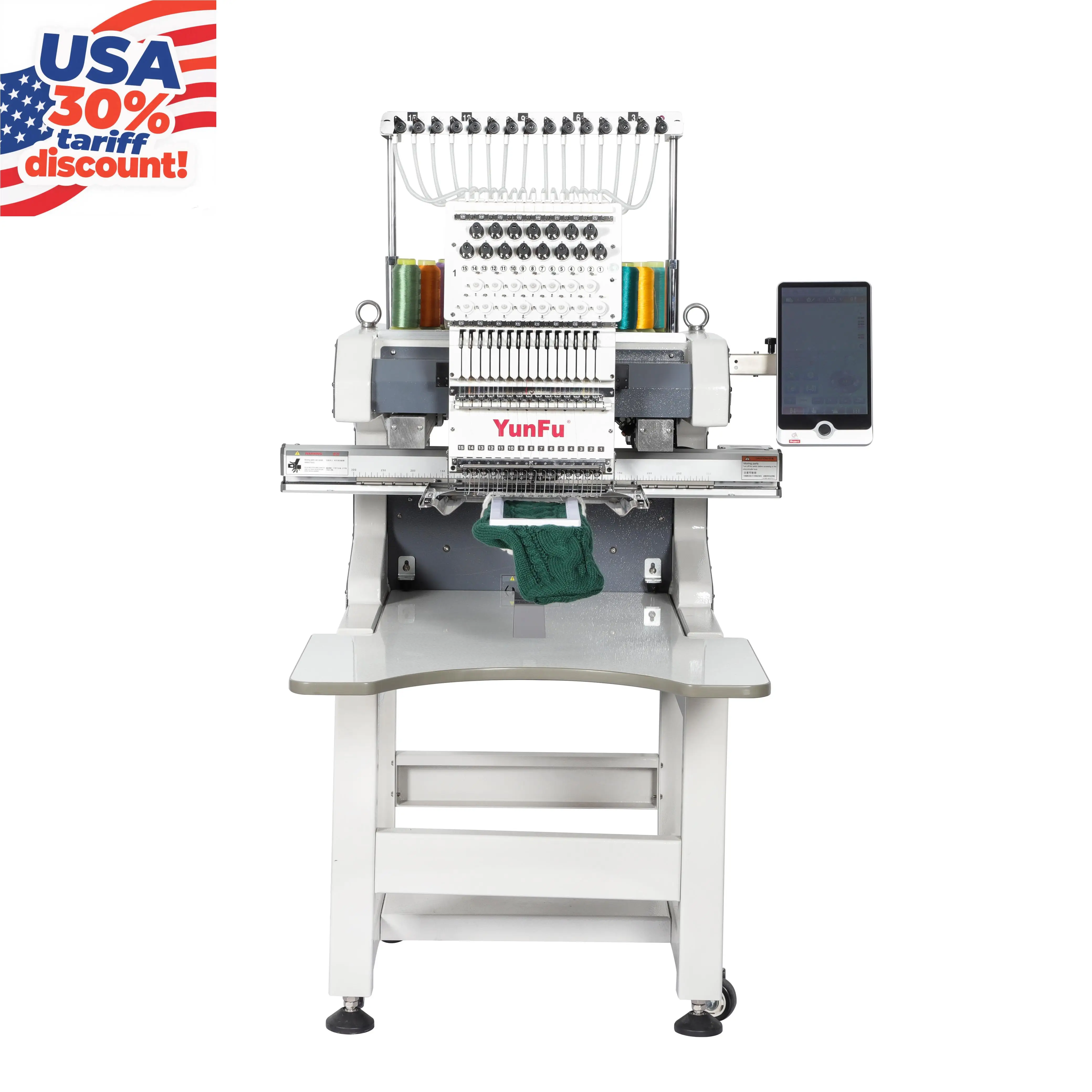 

Tariff Reduction 12-15 Needles Home Use Computerized Embroidery Machine Single Head Dahao A15 Pro Printing Urgent Order