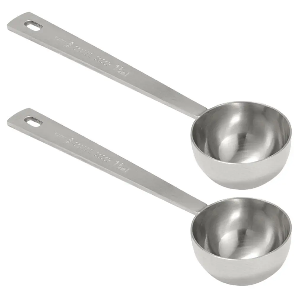 

Набор из 2 мерных ложек для кофе из нержавеющей стали, для выпечки и чая, с функцией взвешивания, для кухни