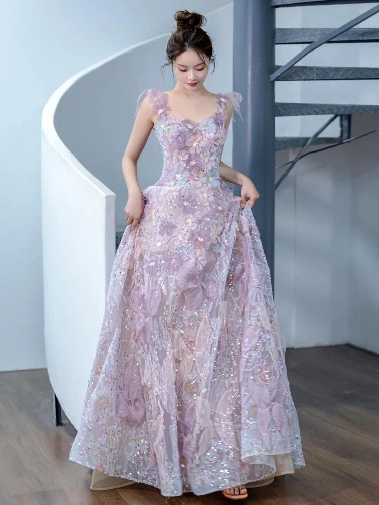 

Ele Evening Gown Women's New 2025 Wedding Dr Student aduation Light Dr Bride Toasting Dr Beautiful Adult Ceremony