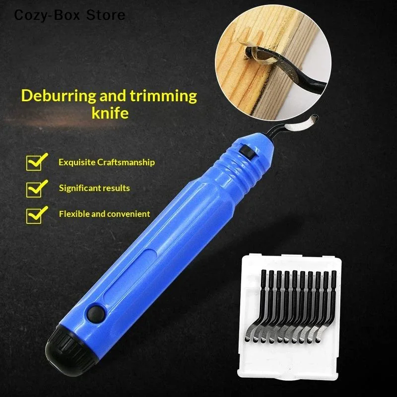 [ZY]Deburring Tool With 10 Steel Blades 360 Degree Rotary Head Deburring Tool For Metal Resin Plastic 3D Printing Wood[ZY]
