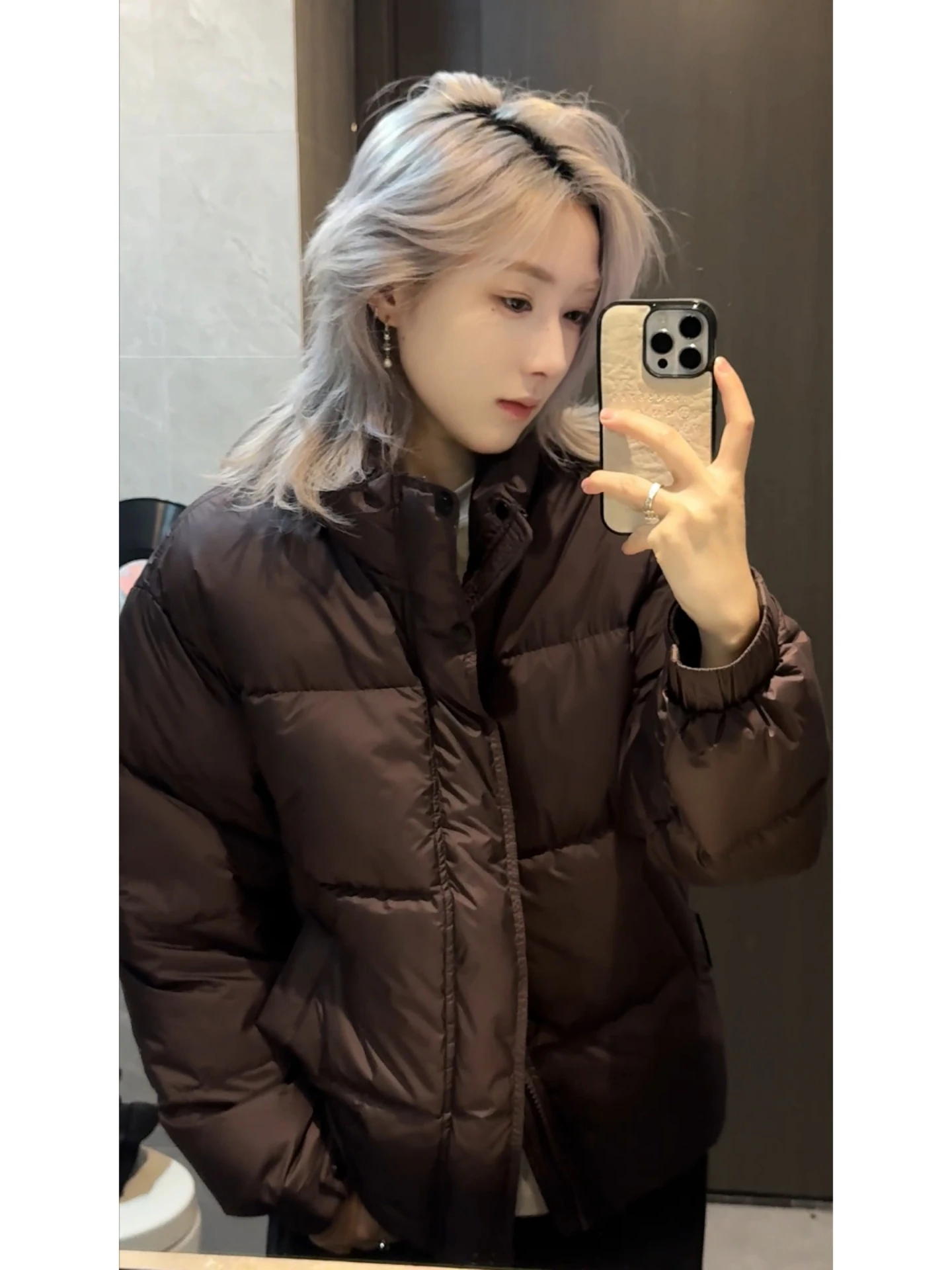 

American Sle Stand Collar Jaet Men's down Cotton Coat ort White Du down Men's Winter Clothes Outerwear Coat