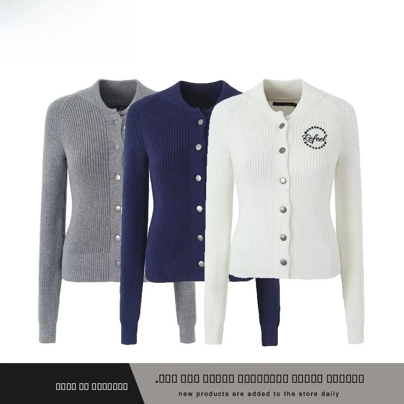 

Faionable Street Sle Женский свитер ort Letter Long Sve Открытый кардиган на одной пуговице Теплый полиэфирное волокно круглый Ne