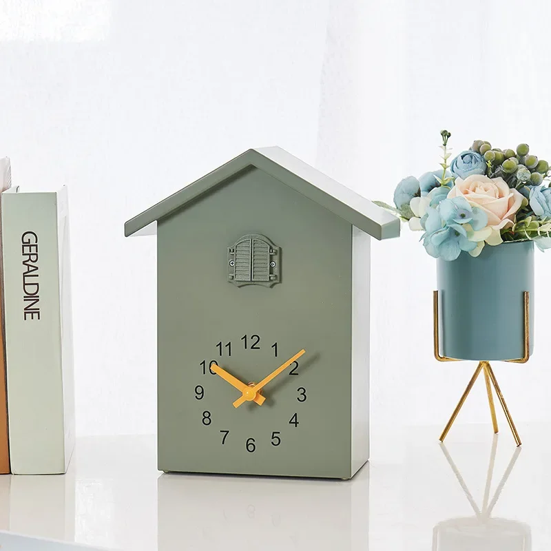 Modern Bird Cuckoo Quartz Wall Clock Home Living Room Horologe Clocks Timer Office Decoration Gifts Hanging Watch 20x25cm