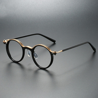 New Brand Design Men's Retro Round Reading Glasses Anti Blue Light Presbyopic Glasses Diopter +100 +150 +200 +250 +300 +350 +400