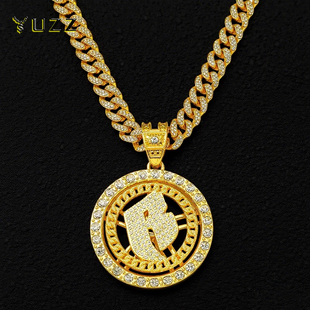 الهيب هوب تدوير كامل كريستال رسالة B قلادة قلادة مع 13 مللي متر ميامي الكوبية سلسلة القلائد صالح الرجال النساء الشرير مجوهرات الحفلات