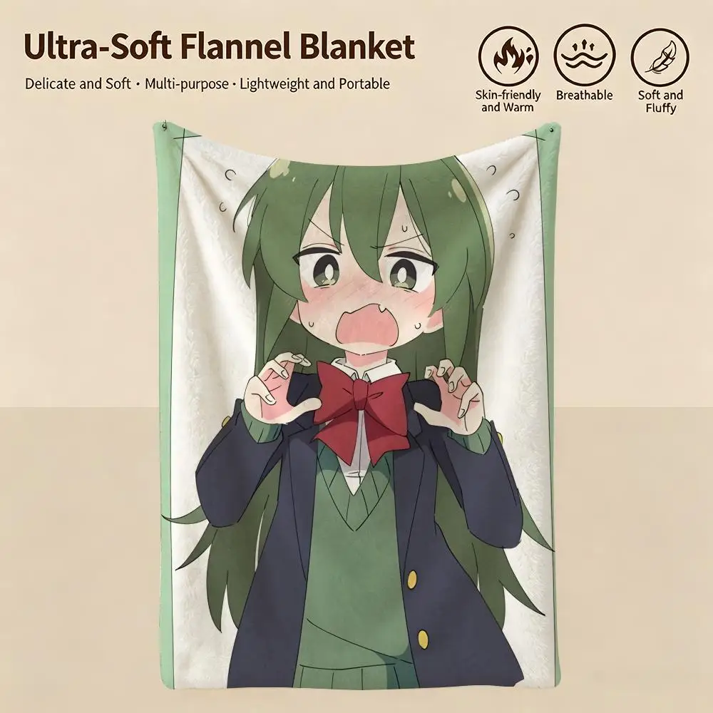 anime M-My Senpai Is Annoying-g Throw Warm Soft Flannel Blanket, Multi-use for Sofa Bed Camping Travel Nap