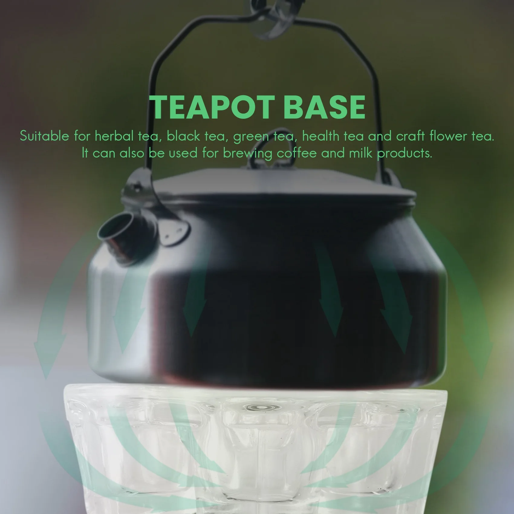 Clear Glass Heat-Resisting Heart Shape Teapot' Warmer Heater Base Candle Holder image 3