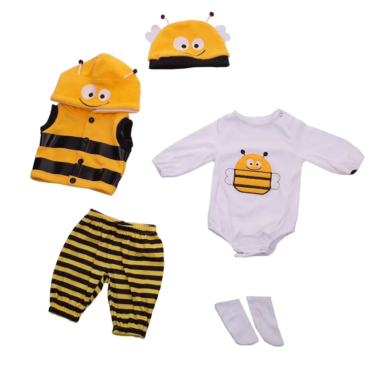 Doll Clothes Fit For 50cm Baby Doll Bebe Reborn Girl Boy Toddler Doll Dress Clothing Set Animal Series Clothes