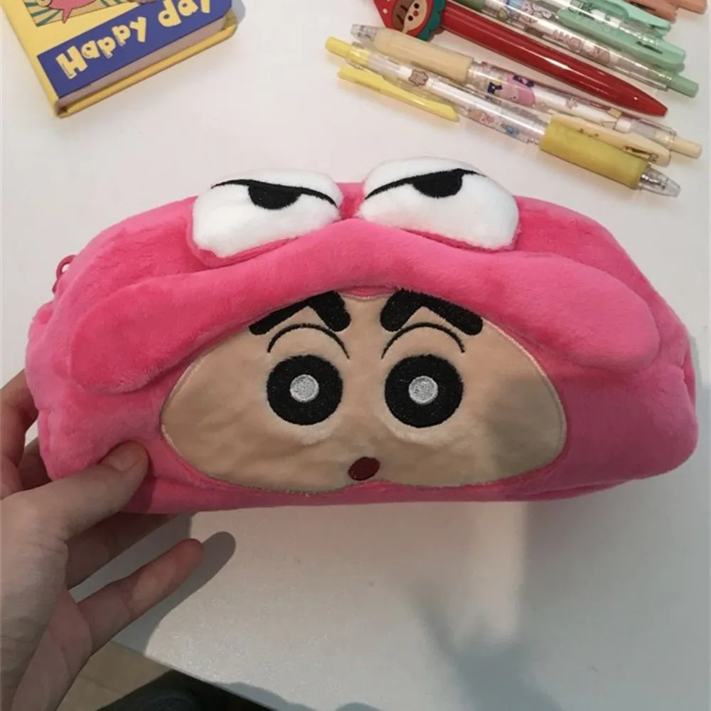 أفخم تلوين شين تشان القلم حقيبة لطيف الكرتون سعة كبيرة القرطاسية القلم حقيبة تخزين أكياس المحمولة حقيبة مستحضرات تجميل الفتاة الهدايا اللعب #4