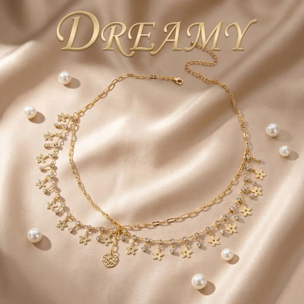 Korean Style Bohemian Forehead Headpiece Crystal Boho Rhinestone Forehead Chain Multilayer Fairy Forehead Ornament