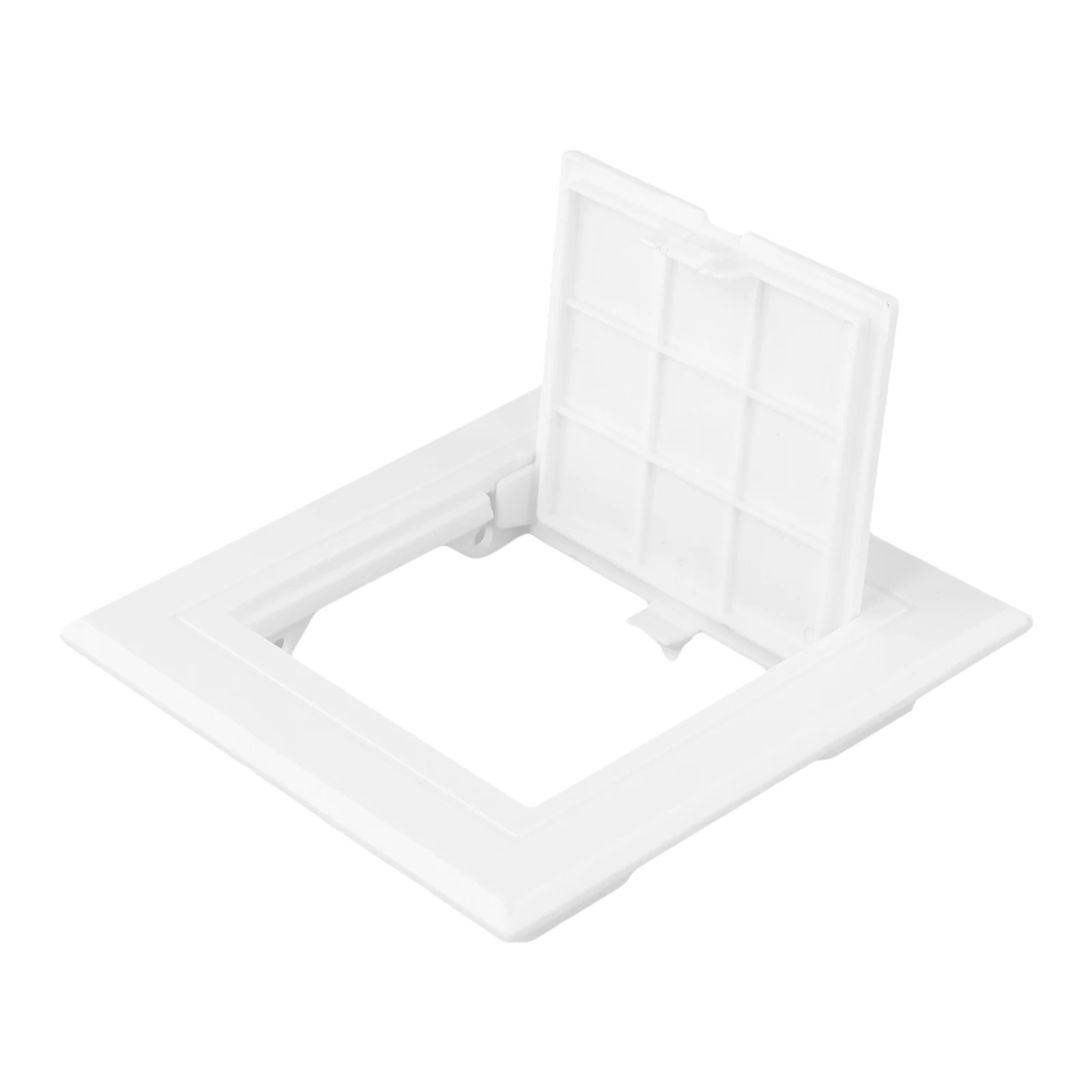 

Access Panel for Plumbing and Electrical Inspection White Hatch Cover with Effortless Hinged Opening Mechanism