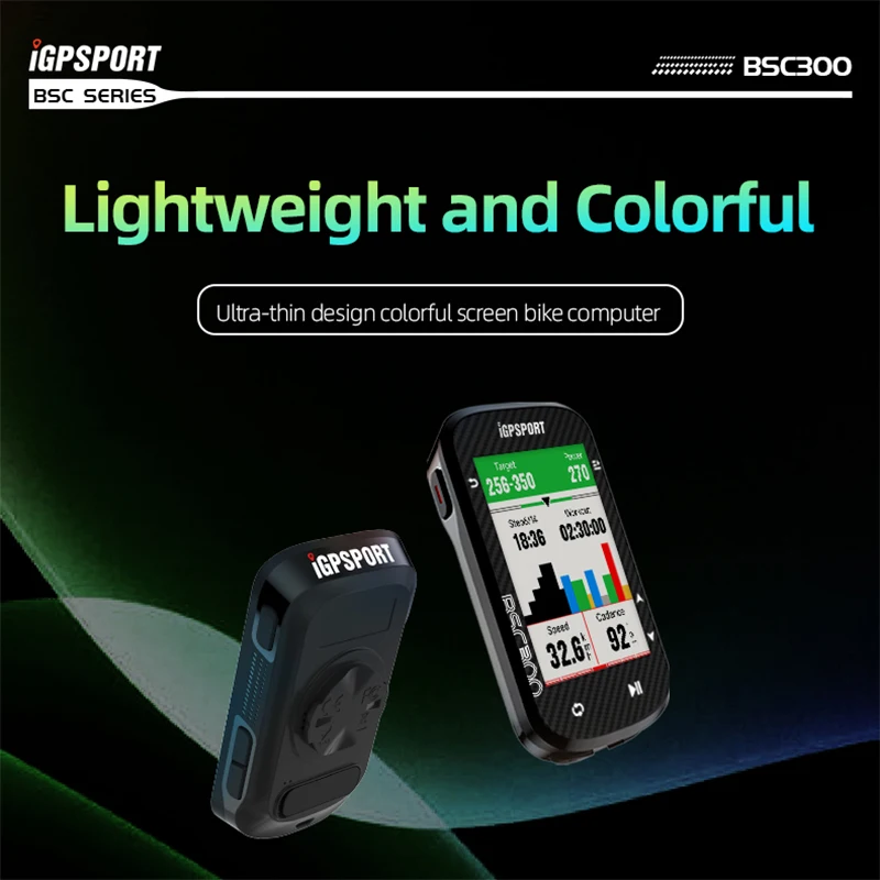 iGPSPORT BSC300 BSC 300 Bike GPS Computer Cycling Wireless Speedmeter Color Screen Map Navigation ANT+ Sensors Bicycle Odometer