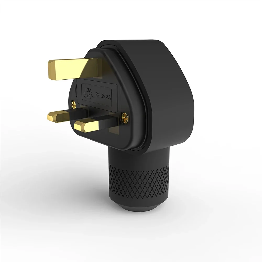 

Viborg LUKG Pure Copper Gold Plated 13A Mains Power Plug UK Ireland connector HK Connector UK power plug