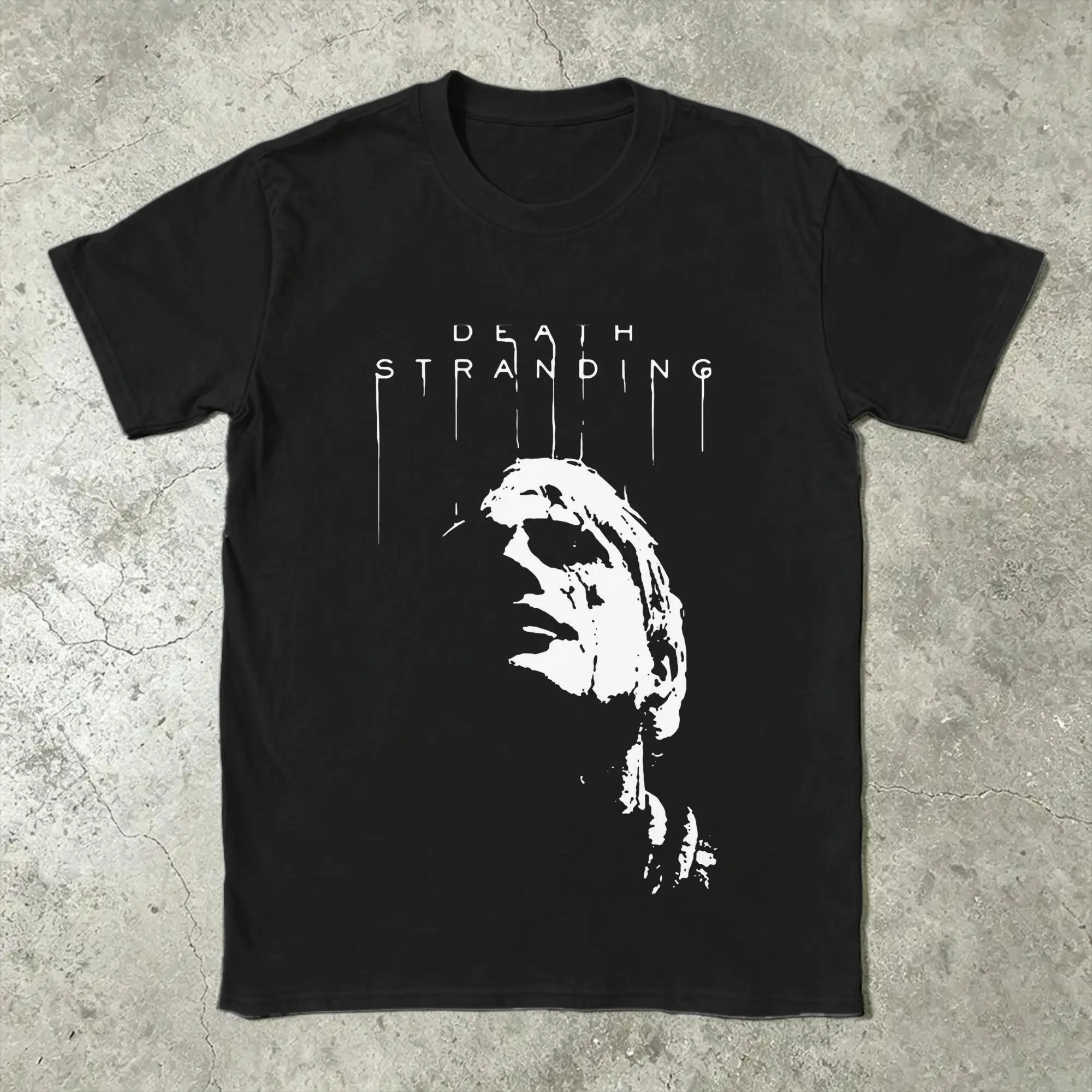 Half Face Death Stranding Game T Shirts Men Women's 100% Cotton Casual T-Shirt Crewneck  Tees Short Sleeve Tops Summer
