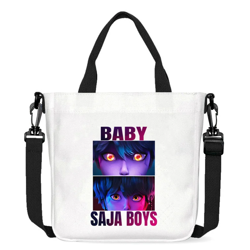 Kpop هنتر أنيمي طباعة سعة كبيرة حقيبة يد كاجوال عصرية Harajuku حقيبة كروسبودي للتنقل حقيبة قماش أنيقة