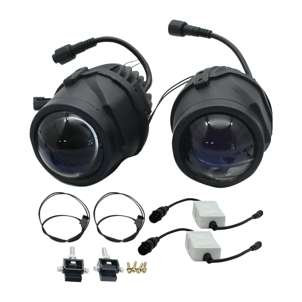 LED Matrix Lenses 2 * LED Fog Lights ABS + ALU Accessories 12V 6000K