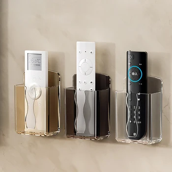 Klima kumanda tutucu evrensel beyaz duvara monte kutu depolama uzaktan kumanda tutucu telefon şarj braketi tutucu