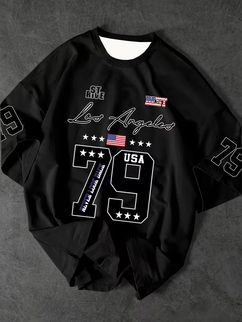 2026 Neues Los Angeles Print Sommer Herren Sporttrikot Kurzarm T-Shirt Plus Size Damen Sport T-Shirt Top