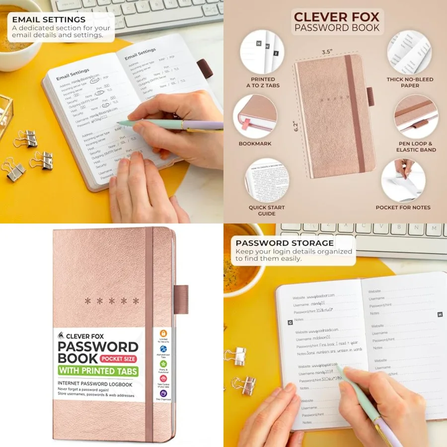

Password Book Alphabetized Internet Address Password Organizer - Computer Website Password Keeper Notebook Log-In Password Jour