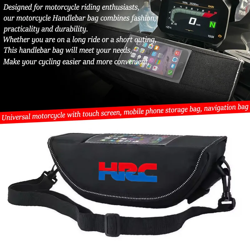 

Fit For CBR1000 600RR CB400 CB750 CB1300 HORNET HRC logo Motorcycle Accessories tools bag Handlebar Bag Navigation