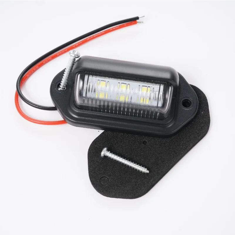 2/1 PCS 12 V-24 V 6 LED Anzahl Kennzeichen Licht Lampe Rücklicht Universal Für Autos Lkw Anhänger motorrad Boot – Detail 2