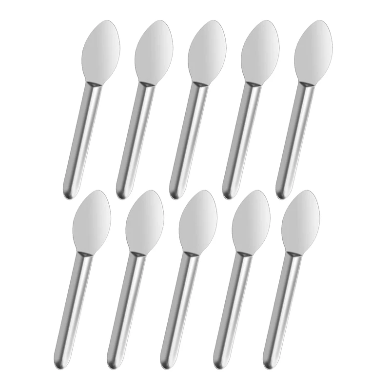 Capsule Filling Spatula 10PCS Stainless Steel Lab Spoon Mini Scoop for Fast Gel Cap Capsule Filling Pill Filler Machine