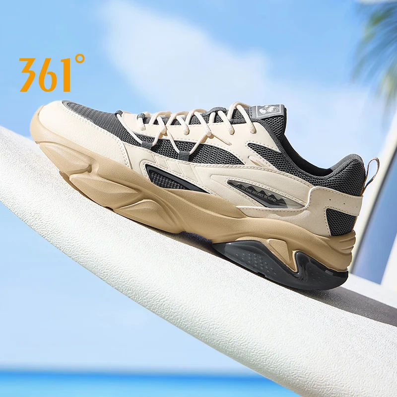 

361 Degrees Men's Shoes Light Soft Mesh Casual Thick-Soled Breathable Versatile Durable Retro Comfortable Male Sneaker 672526766