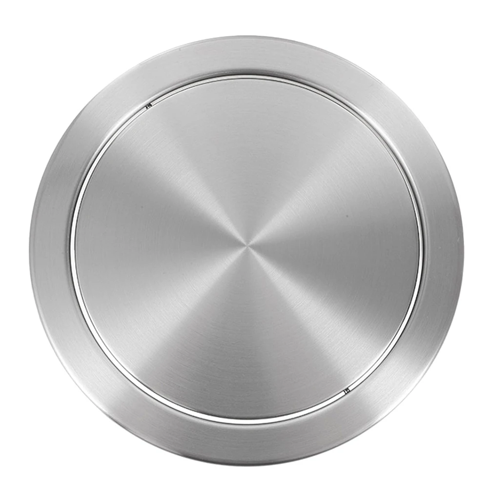 

Stainless Steel Trash Can Lid 430 Series Kitchen Bathroom Waste Bin Swing Design Easy Install Fits