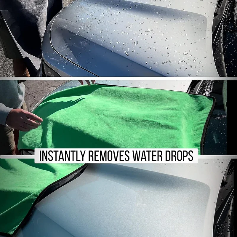 Microfiber Car Drying Towel Extra Large 800 GSM Auto Drying Towel Water Absorber Car Thick Drying Towel Cleaning Cloth No Streak