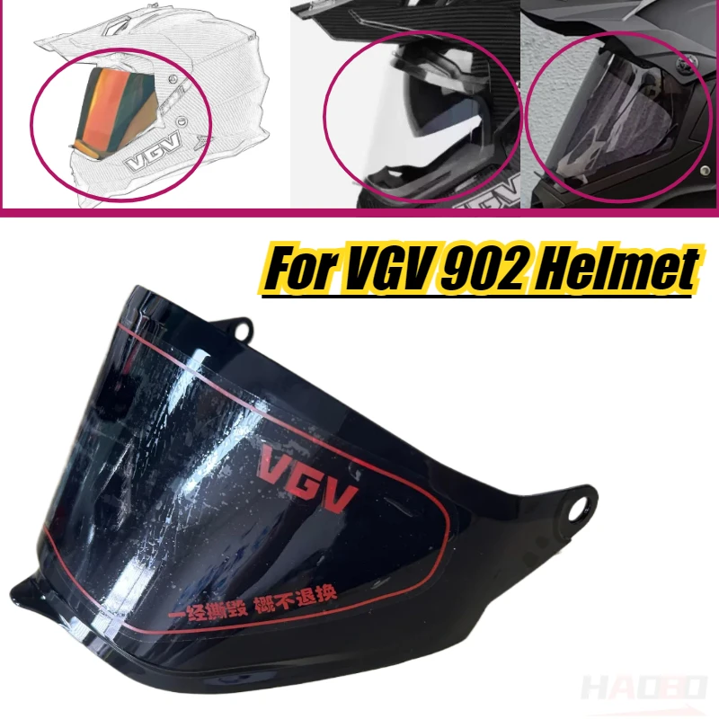 Original VGV 902 Rally Helmet Lens VGV Motorcycle Helmets Visor Replacement Accessories Windshield