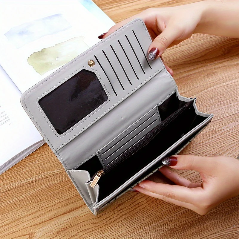 Long large capacity card bag wallet Integrated mobile phone large money storage card holder Women's men's travel wallet