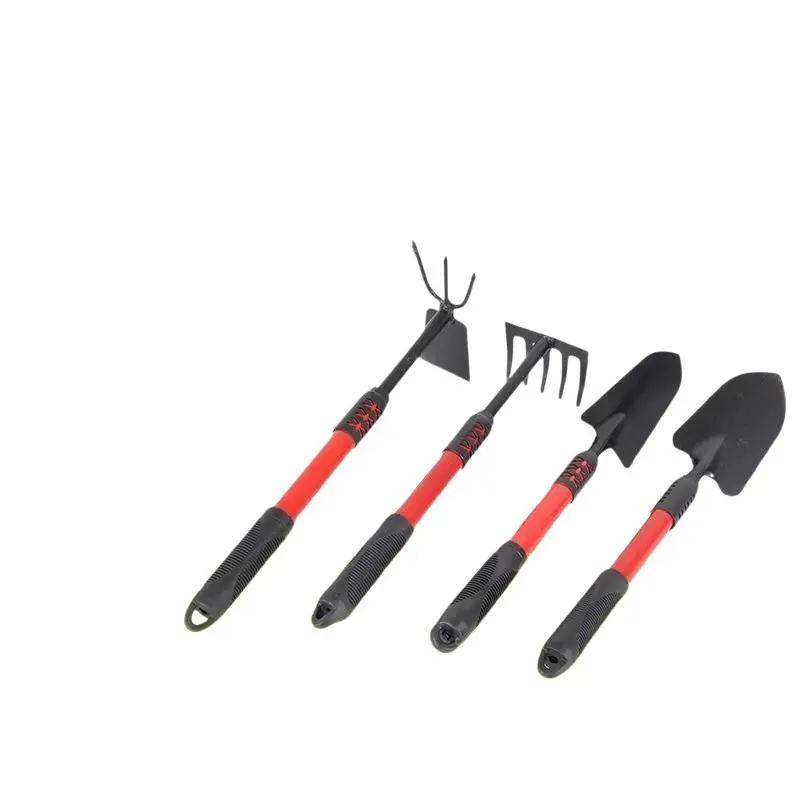 Multi-Function Gardening Spade Hoe Rake 5-Tooth Design Comfort Grip Handle Portable Garden Tool for Outdoor Planting