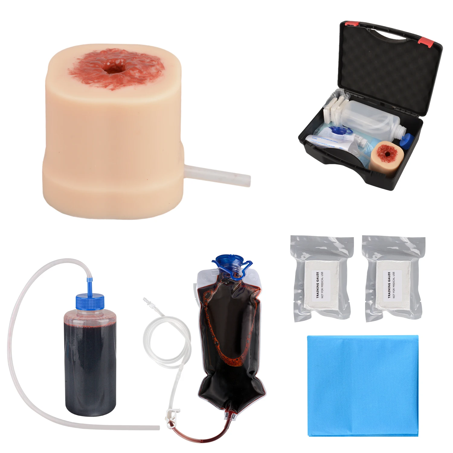 

Portable Gunshot Wound Stop The Bleeding Training Kit Wound Pack Trainer for Training in Massive Hemorrhages