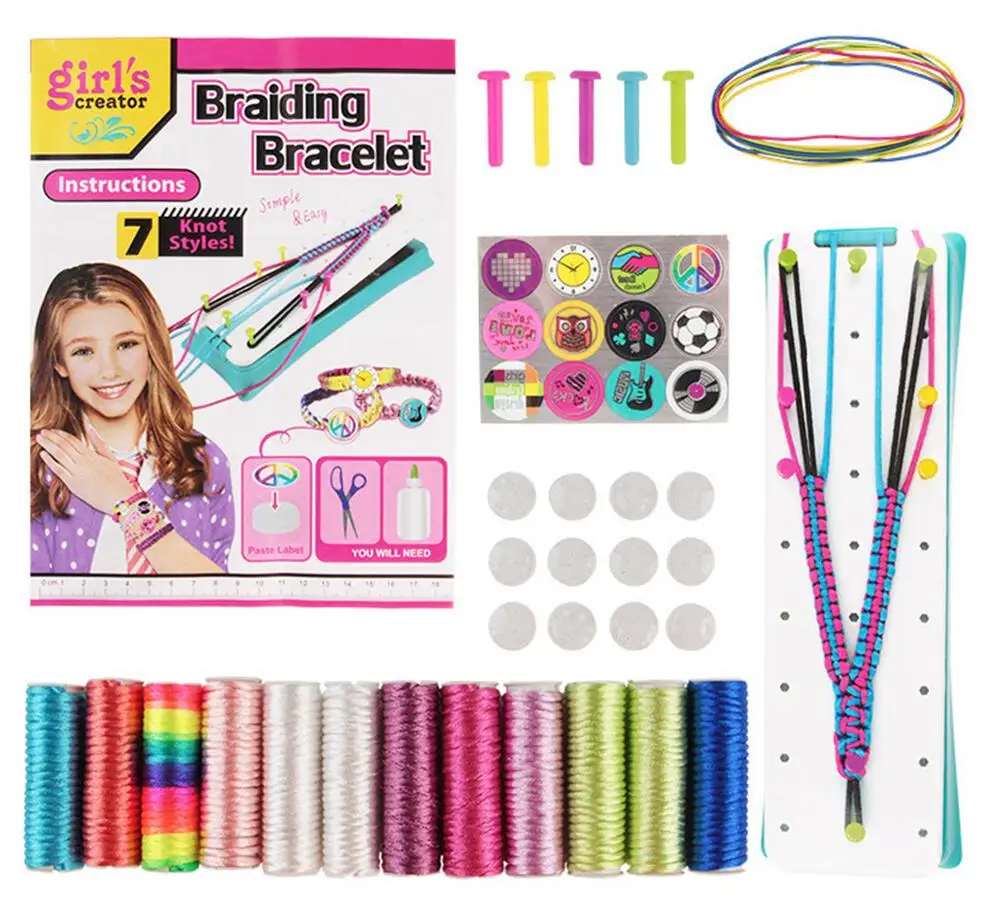 DIY Bracelet Making Kit For Girl Jewelry Loom Braid Bracelet Maker Craft Sets Handmade Toy For Girl\'s Gift