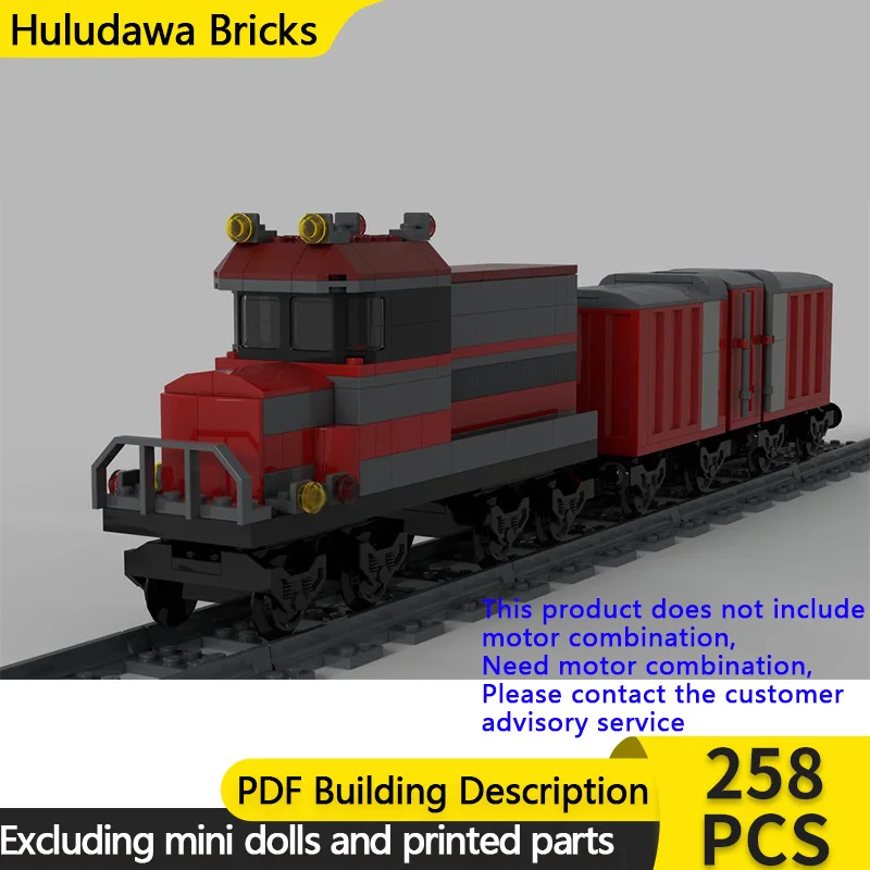 

Модель городской автомобиль MOC, строительные кирпичи, железная дорога, маленький красный грузовой поезд, модульная технология, детские праздничные подарки, сборка игрушек, костюм