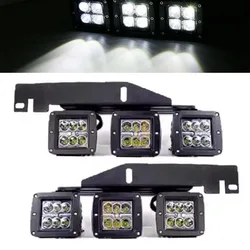 6pc Car Front Bumper Led Fog Lights For Ford F150 SVT Raptor 2017 2018 2019 2020 Accessories With Led Light Holder Stand Bracket
