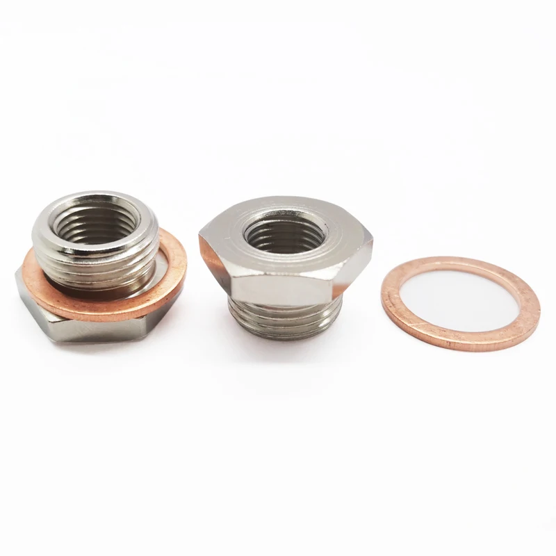 Adaptador redutor espaçador do sensor de oxigênio O2 de exaustão M18 x 1,5 mm a M12 x 1,25 mm