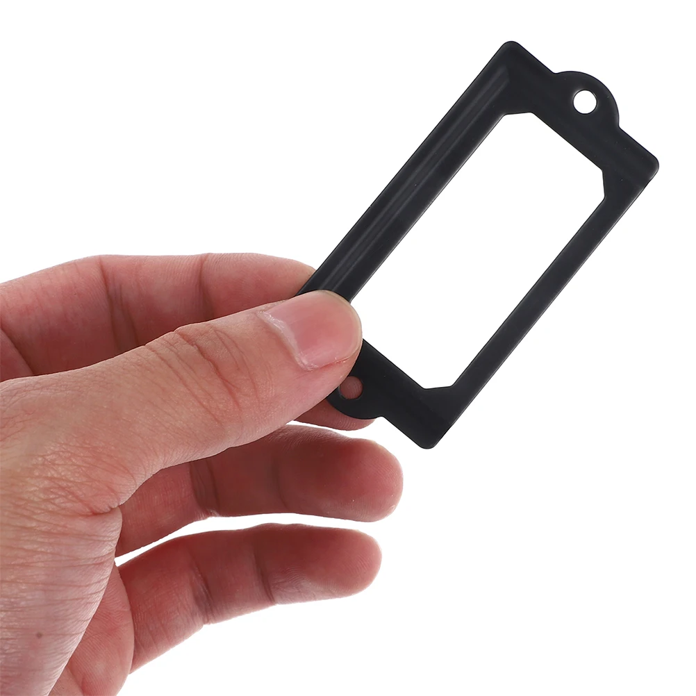 

20pcs Name Card Holder for Furniture Box Label Frames Metal Holder Office Drawer Tag Organizer Cupboard Accessories Decorative