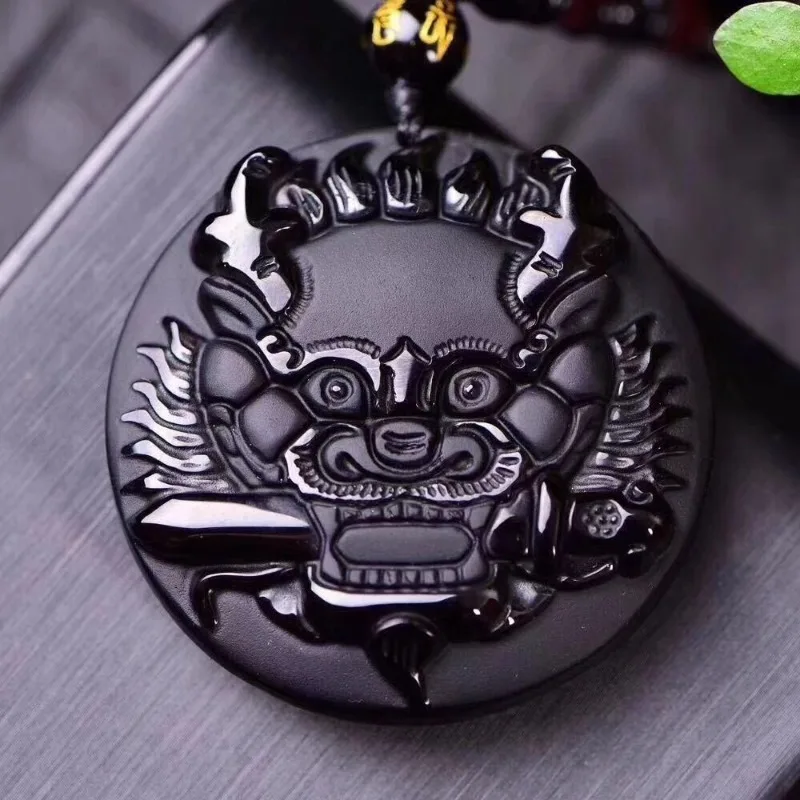 

Новый модный кулон из натурального обсидиана, камень Dare When кулон, мужская и женская подвеска, ювелирные изделия, случайный узор