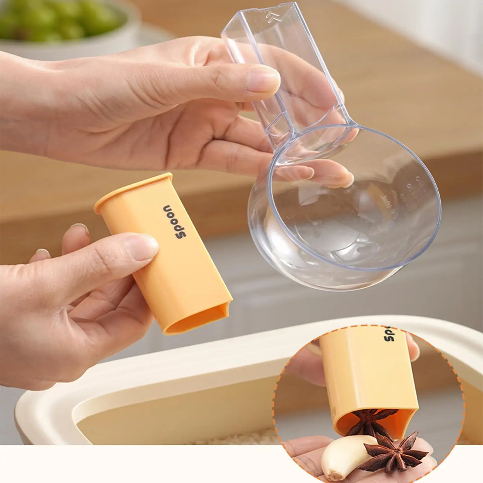 Kitchen Measuring Spoons Set Food Grade Flour Scoop Grain Shovel for Baking Cooking Pet Feeding Dog Cat Treats Spoons